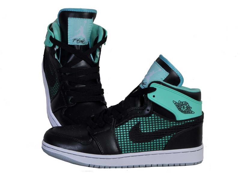 Nike Air Jordan 1 cemen mens shoes black white Green (2)